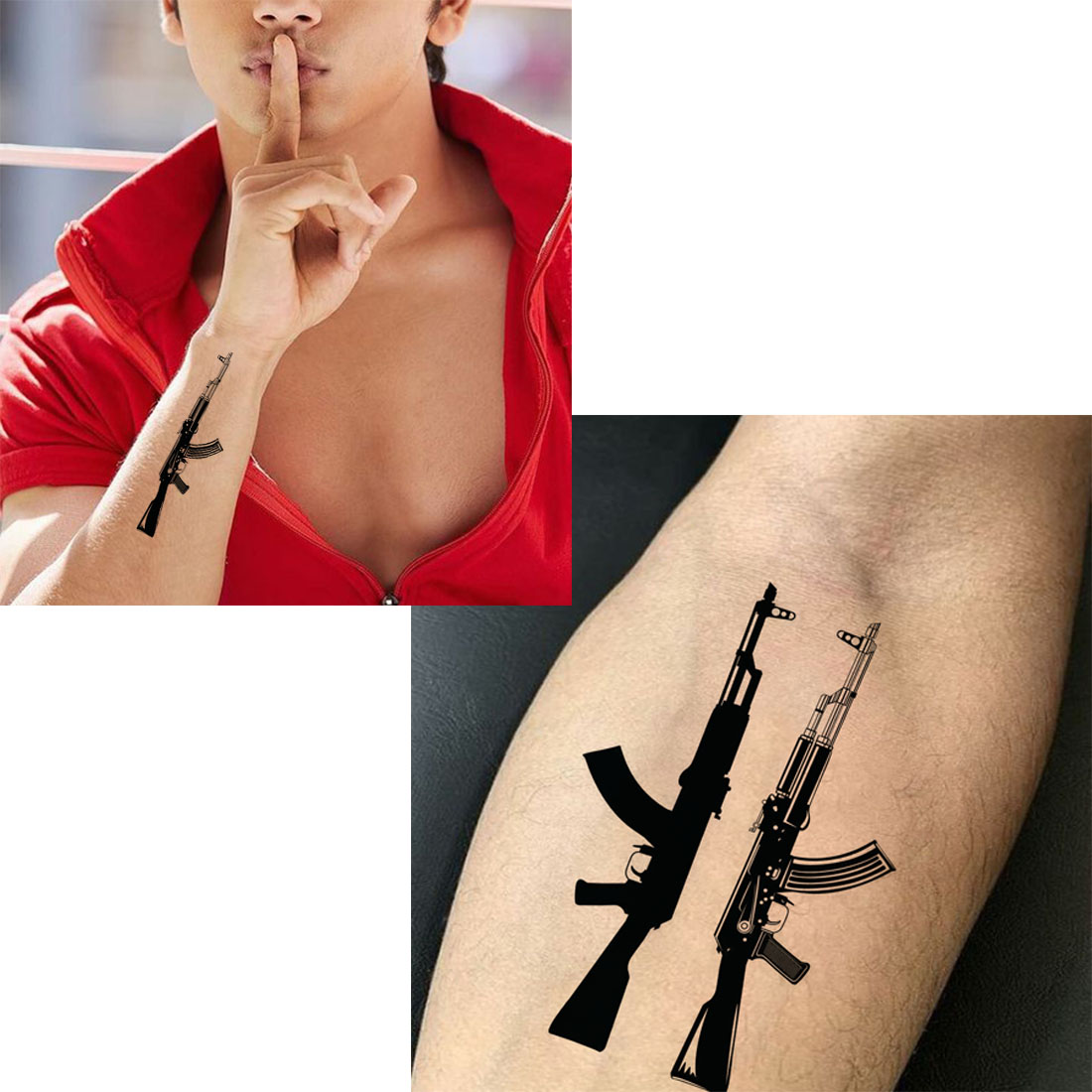 Gun design tatoo