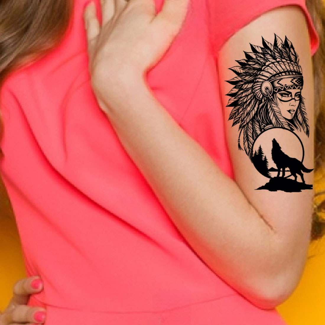 girl face design tatoo